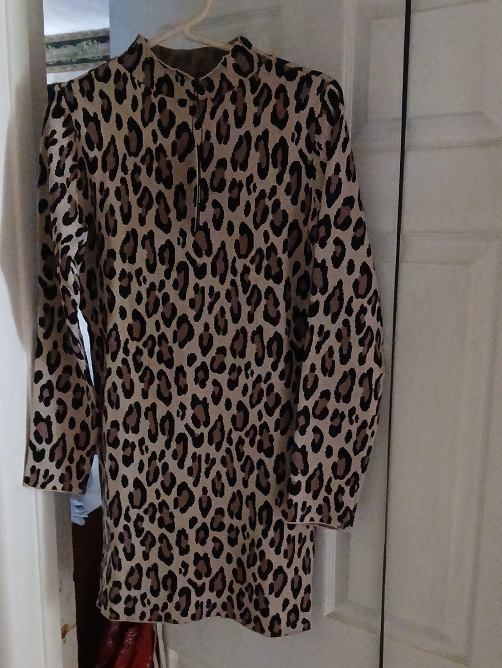 Fashion Nova Leopard Print Mini Dress - Beige & Black